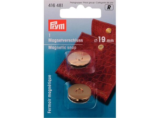 Magnetknapp 1 stk 19mm Gull